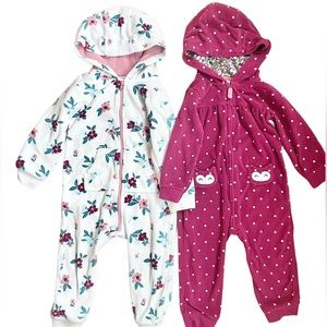 Carters Cozy Soft Fleece Hooded Zip Up w Pockets  24m